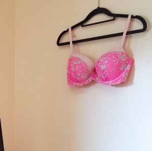 VS Dream Angels Rhinestone Embroidered Demi Bra